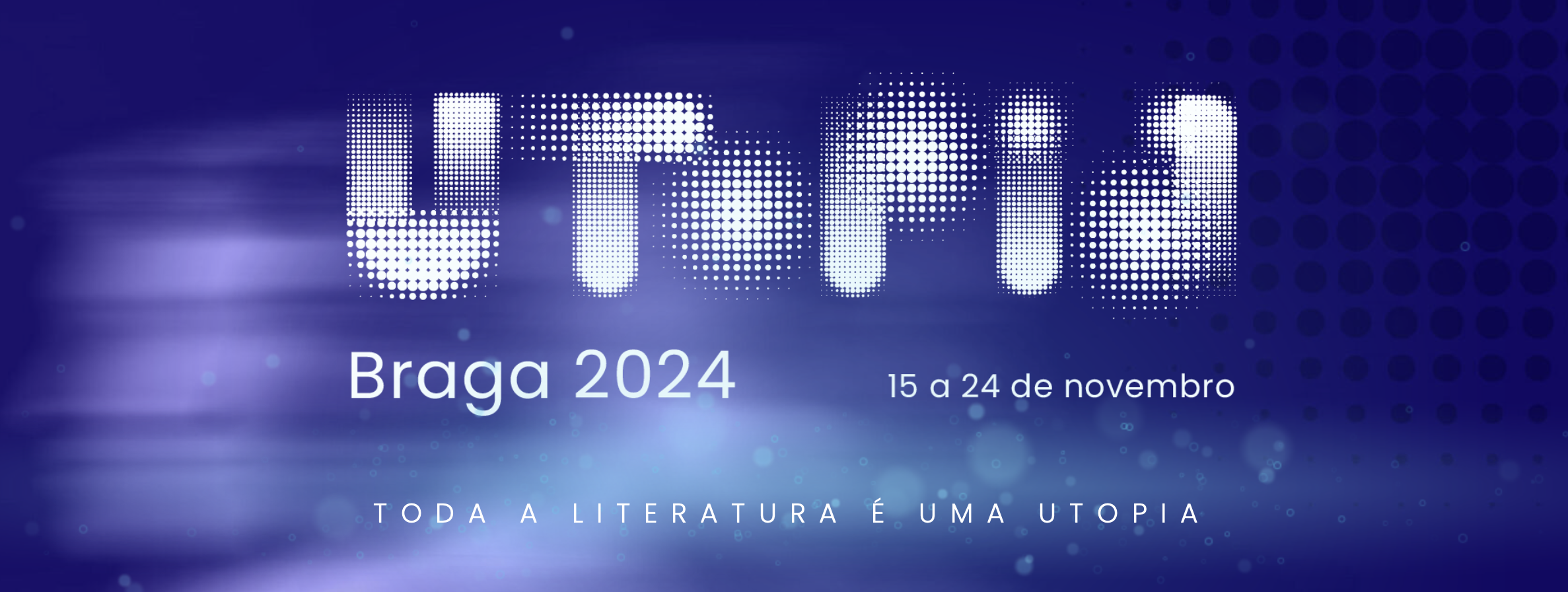 Affiche du festival Utopia 2024 à Braga, Portugal.