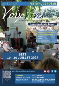 Affiche du salon Voix Vives 2024 à Sète