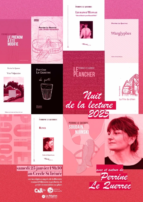 Affiche de la Nuit de Lecture 2025 à la librairie Esperluette à Lyon