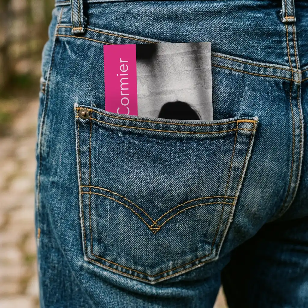 Livre de la collection Lune de Poche sort d'un poche de pantalon